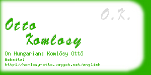 otto komlosy business card